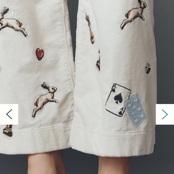 ANTHROPOLOGIE Maeve The Colette Corduroy Printed Wide Leg Pants - Picture 5 of 13